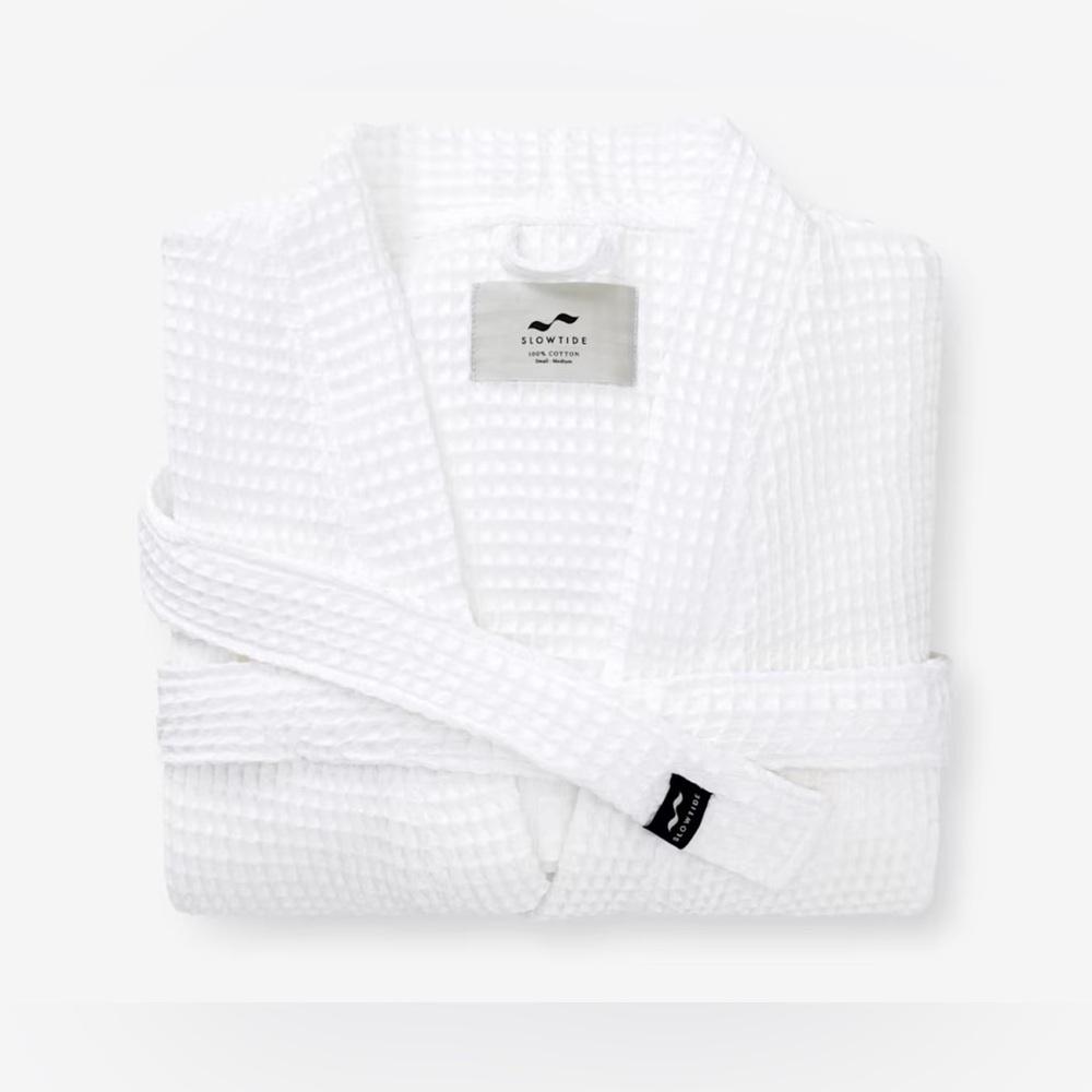Slowtide Guild Women's Classic White Waffle Robe